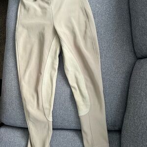 Women's Beige Riding Tights - Stretch Ponte Equestrian Pants